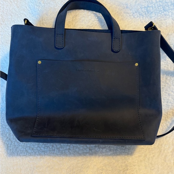 Portland Leather Medium crossbody tote in Deep Water.  Brand new never used. - Picture 3 of 3